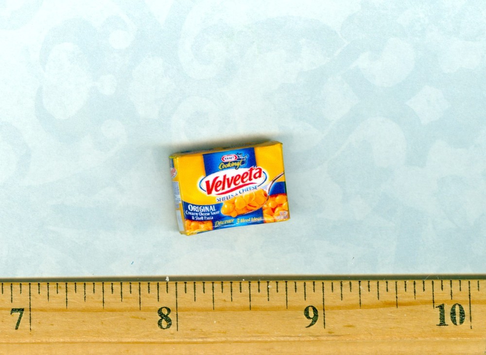 DOLLHOUSE MINIATURE Size Macaroni Shells & Cheese Dinner Mix Box