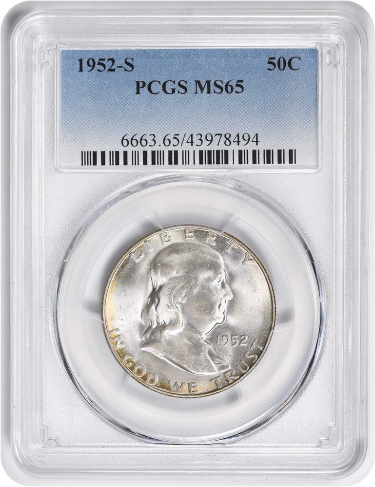 1952-S Franklin Half Dollar MS65 PCGS