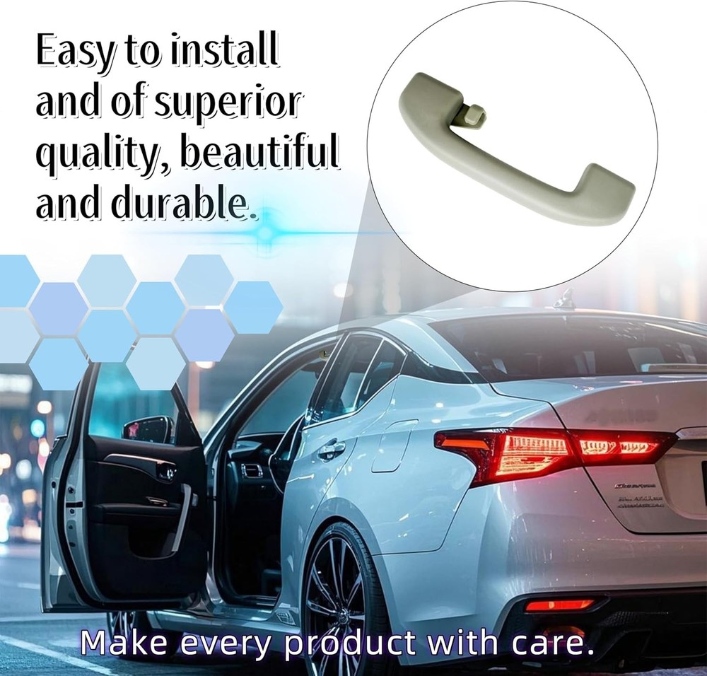 Roof Pull Grab Handle, Replace 73940-6CA0A, Compatible with 2 Style: With Hook