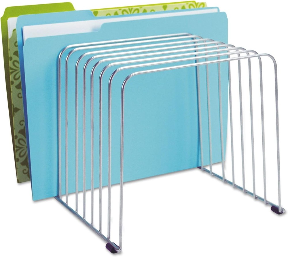 Desktop Organizer, 11 Sections, Wire, Silver