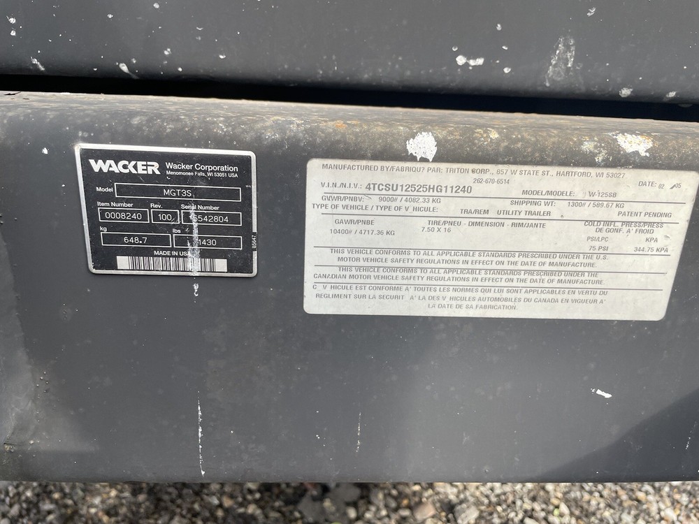 wacker g125 generator