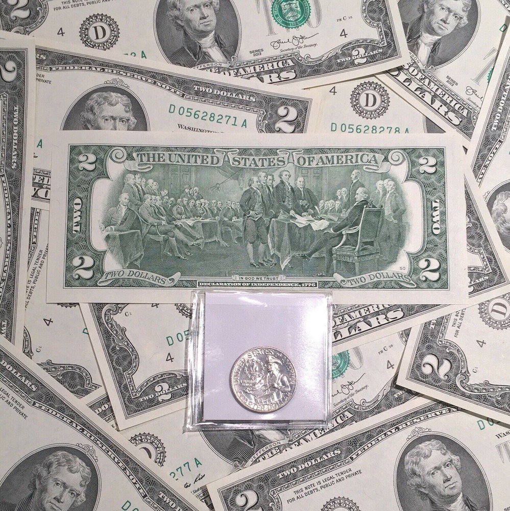 (1776-1976) Bicentennial Quarter & $2 Note Set