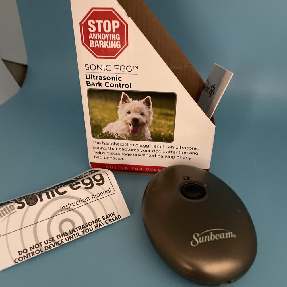 Sunbeam Sonic Egg Ultrasonic Dog Bark Control Device