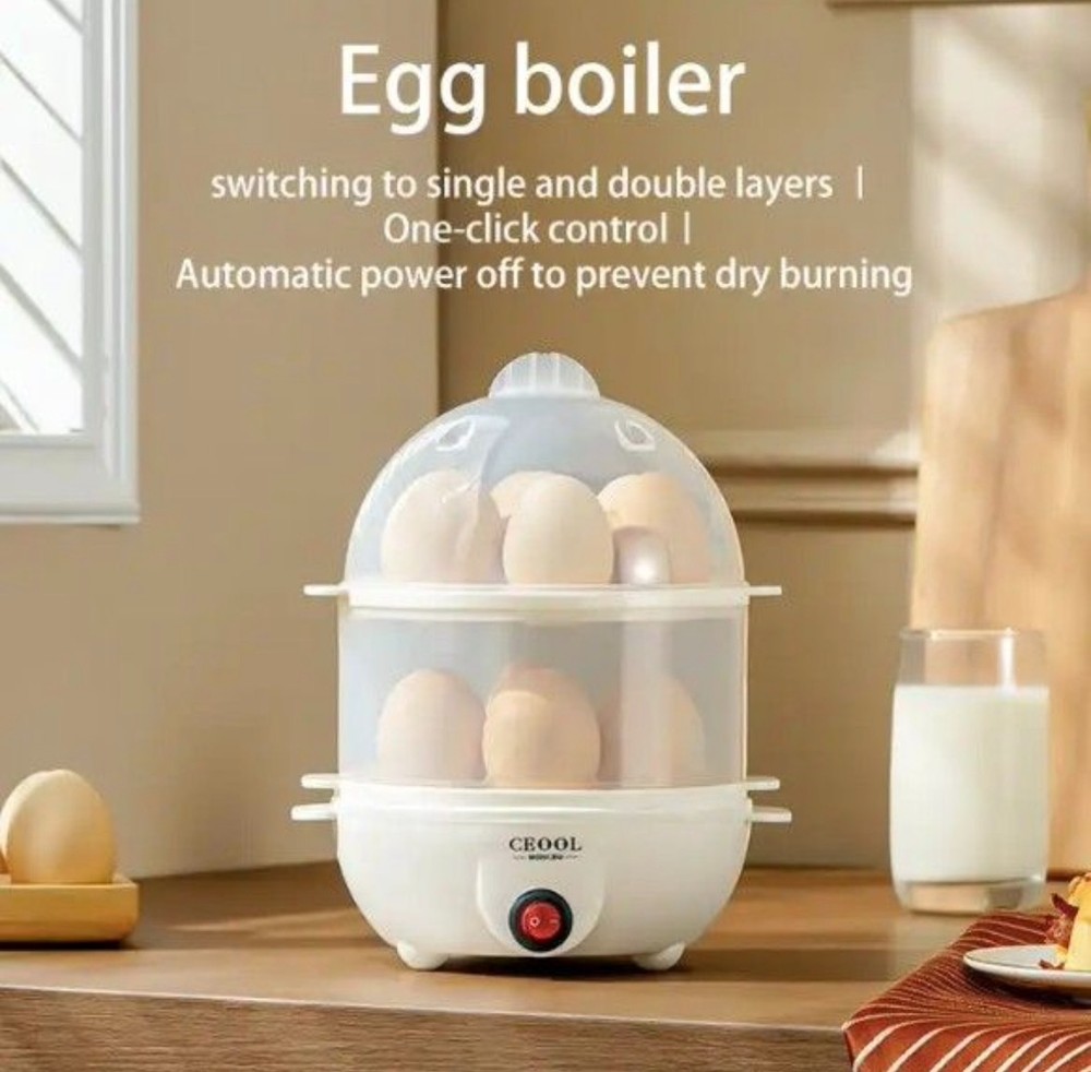 🥚 Double Layer Egg Cooker & Multi-Function Food Steamer 🥦 (Discount on Pickup)