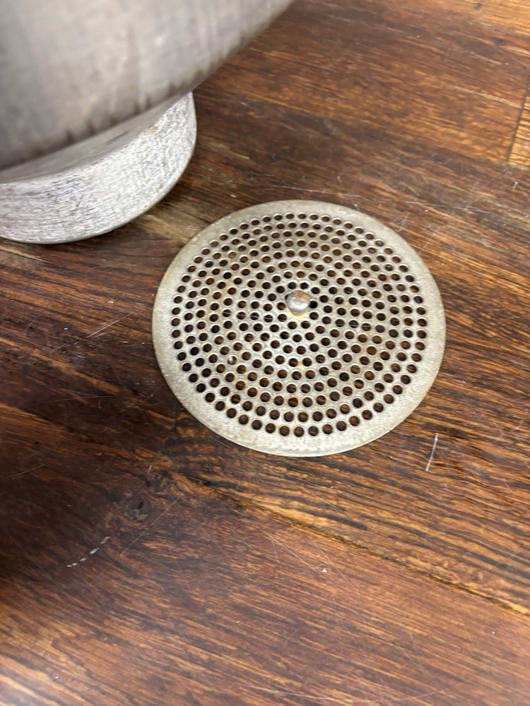 Milk funnel strainer galvanized vintage