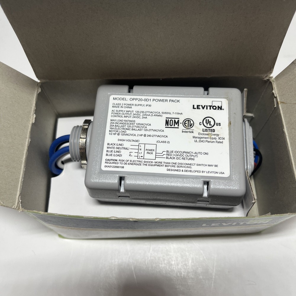 Leviton Occupancy Sensor OPP20-D2 Power Pack NEW