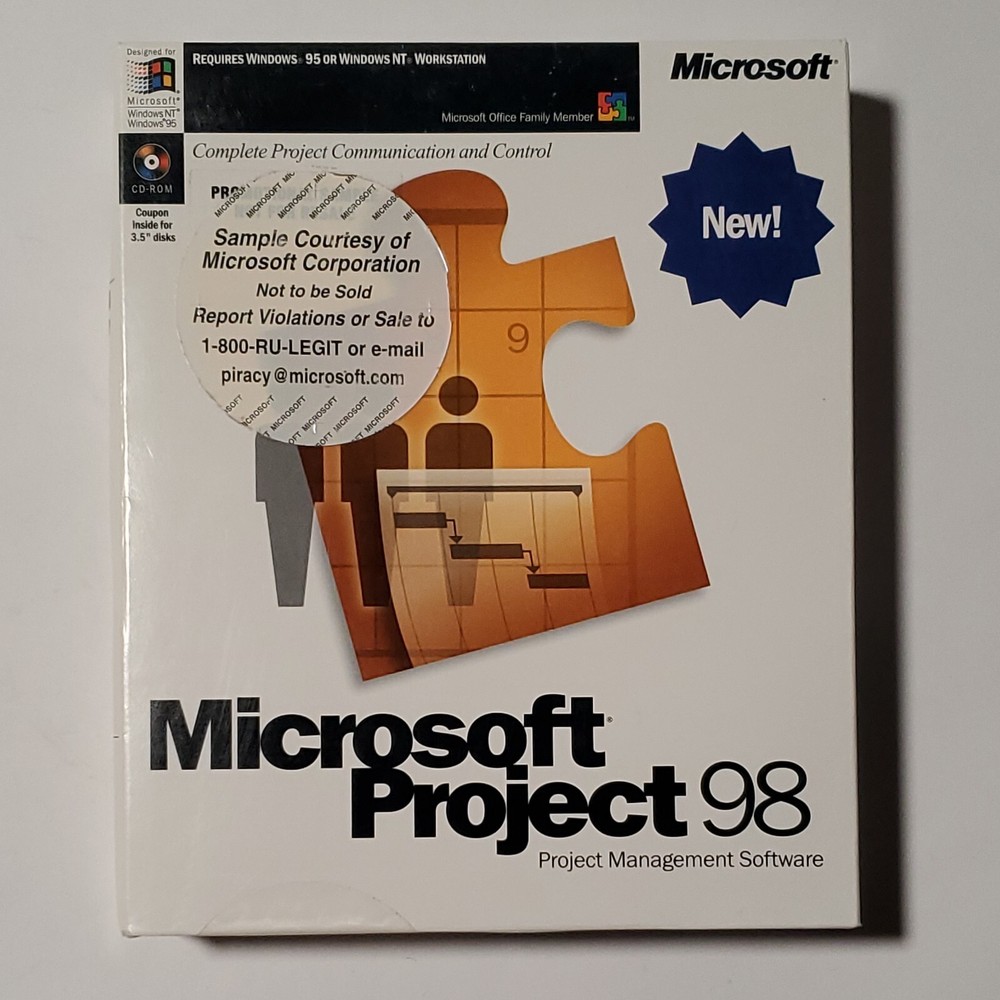 Microsoft Project 98 Full Version Sample For PC Maybe New