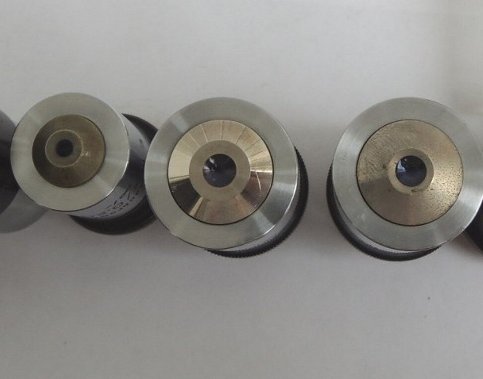 Carl Zeiss Jena Planachromate microscope objective E10. E25