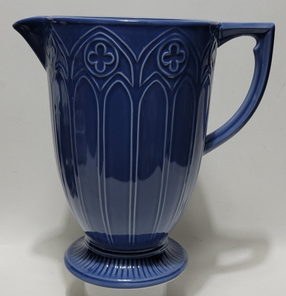Seagull Pewter Decorative Ceramic Blue Pitcher