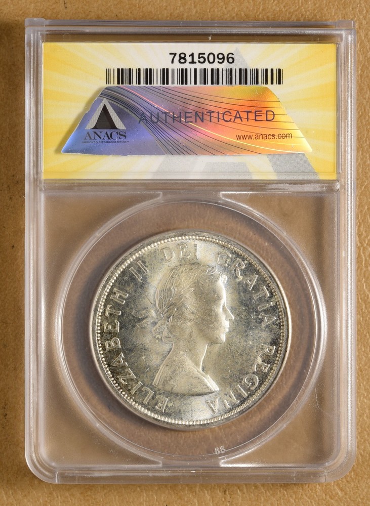 1959 Canada Silver Dollar ANACS MS64