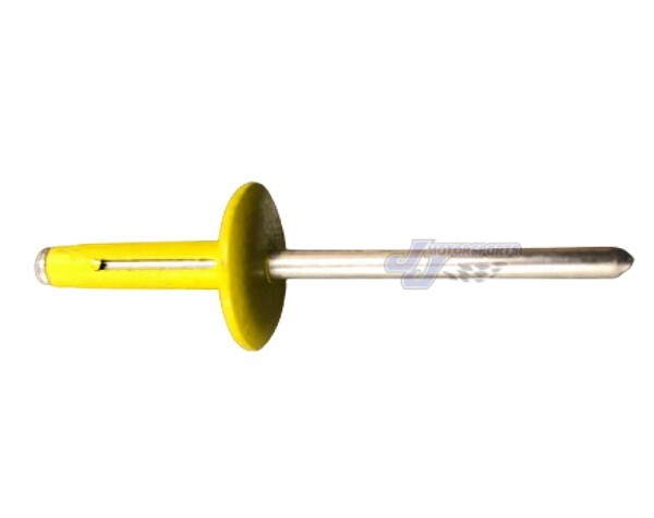 Large Head Yellow Exploding Rivets Pop Rivet 25 ct. Tri-Fold Racing Fasteners