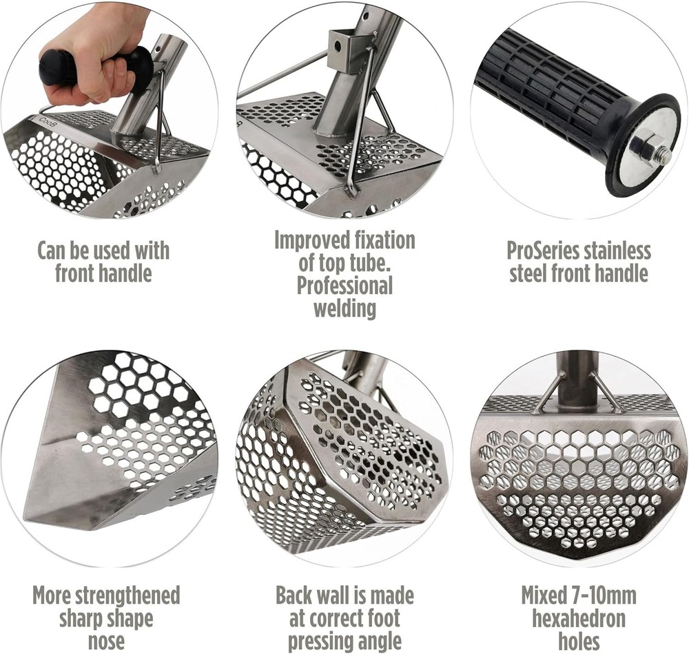 Metal Detecting Scoop Stainless Beach Dig Tool