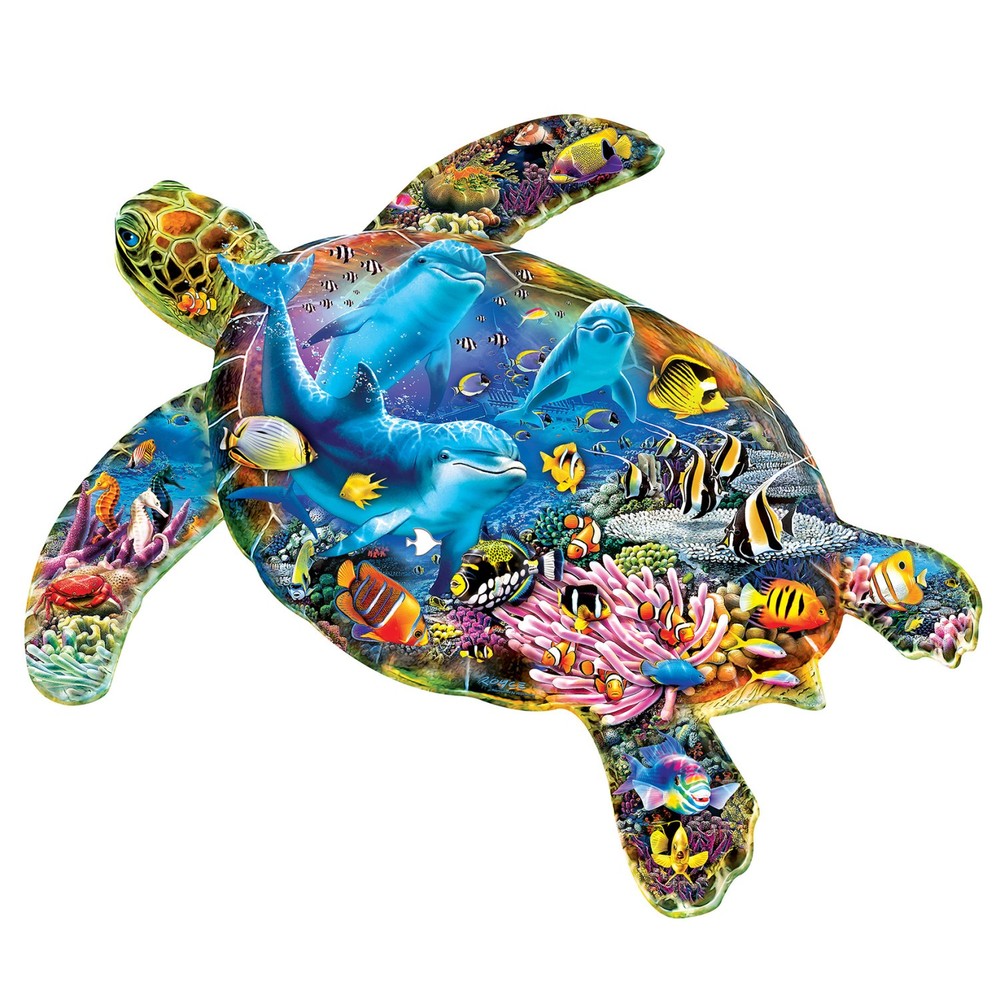 MasterPieces - Contours - Turtle Sailing 1000 Piece Shaped Jigsaw Puzzle