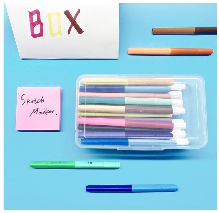 Large Capacity Clear Pencil Case, Plastic Pencil Boxes Stackable Design