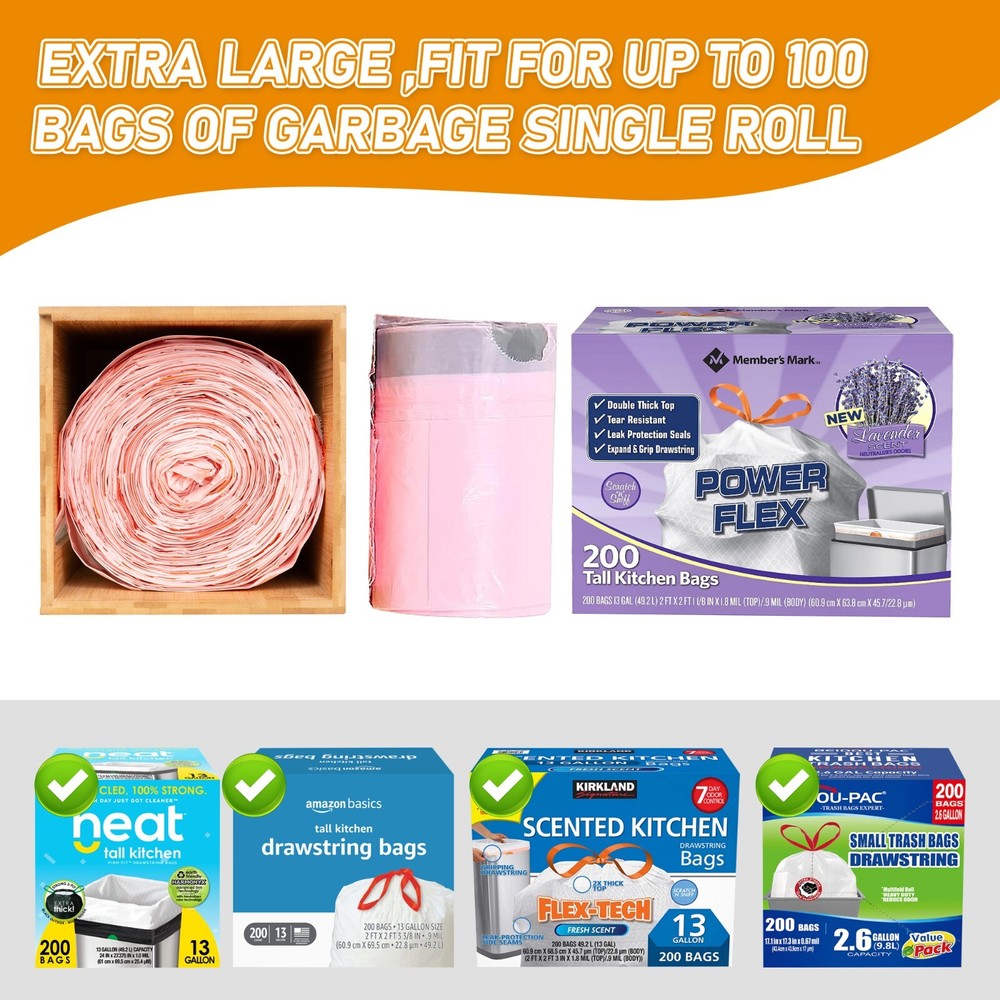 Plastic bag dispenser - kitchen trash bag holder-extra large trash bag dispenser