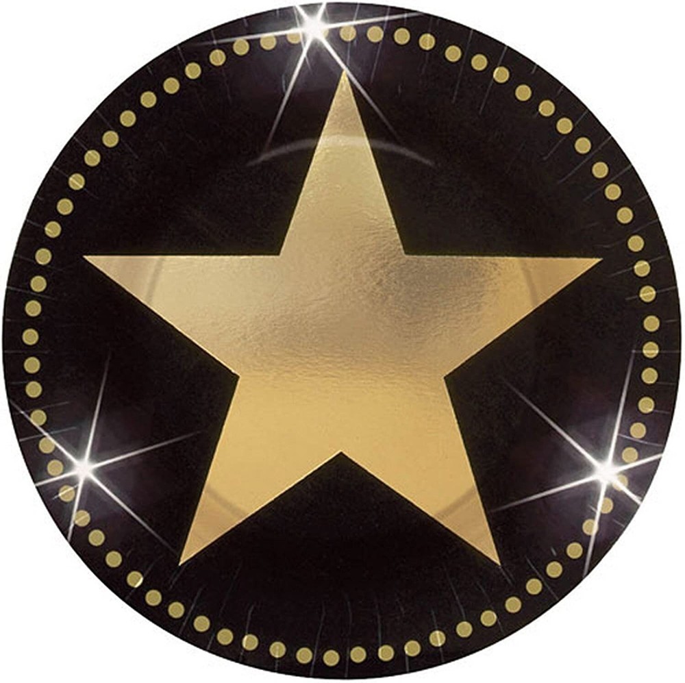 Black and Gold Star Attraction Tableware