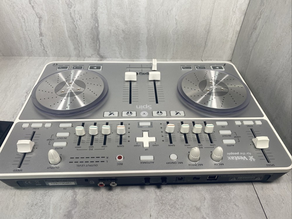Vestax SPIN DJ Controller USB MIDI Audio Interface Algoriddim djay For Mac