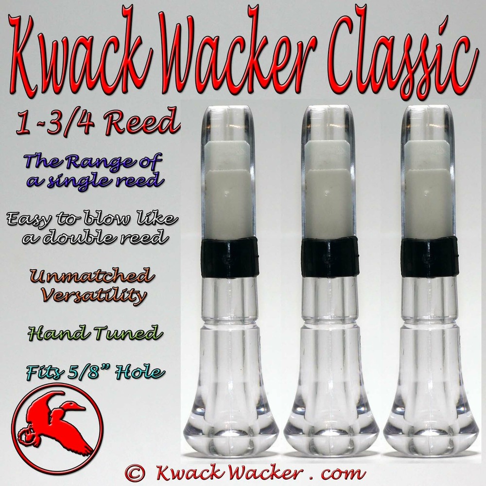 Duck call Inserts Kwack Wacker Classic 1-3/4 Reed 3 Pack