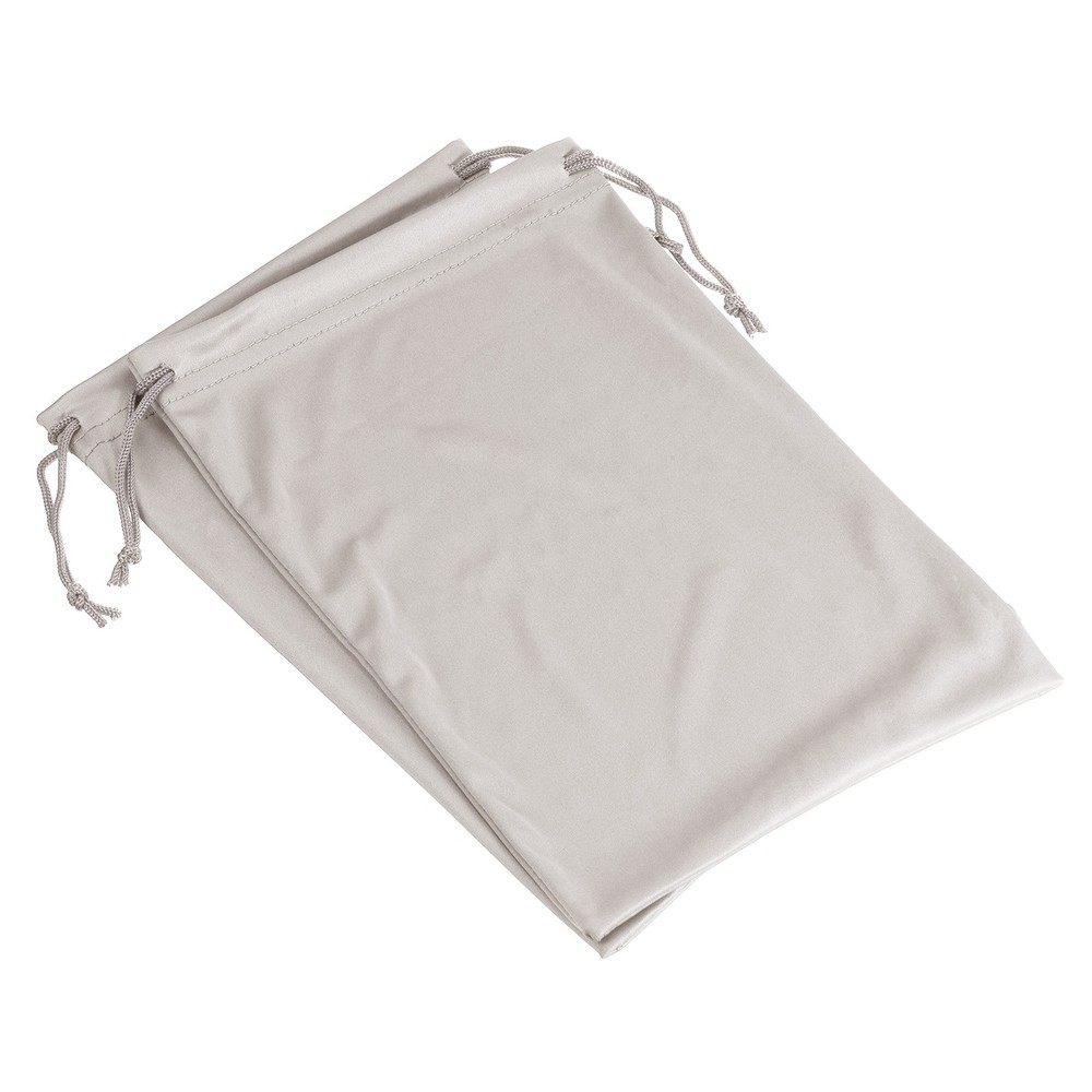 2 Pack Ski Goggle Bag Microfiber Snow Goggles Case Drawstring Pouch Gray
