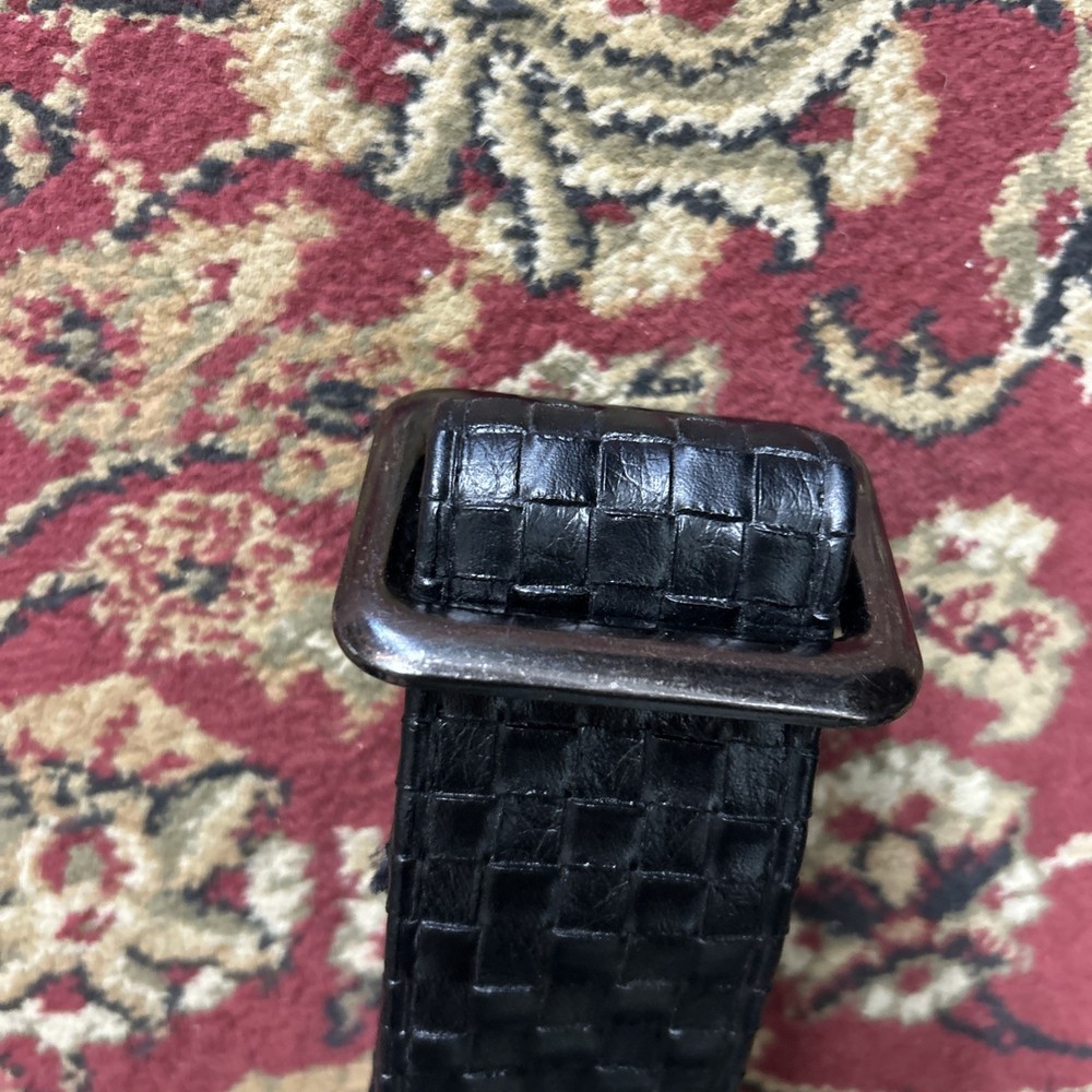 Get’m Get’m Guitar Black Woven Leather Strap