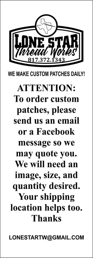 EMBROIDERED BLACK FLAG ROCK BAND PATCH (Please Read Ad)