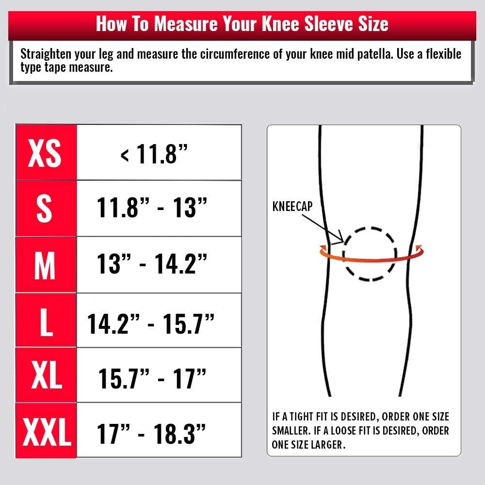 7Mm Knee Sleeves for Weightlifting & Powerlifting - Compression Support Pair