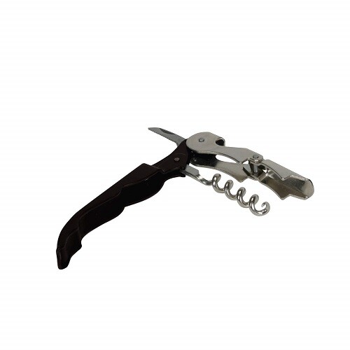 Double Hinged Waiter Style Corkscrew - Black