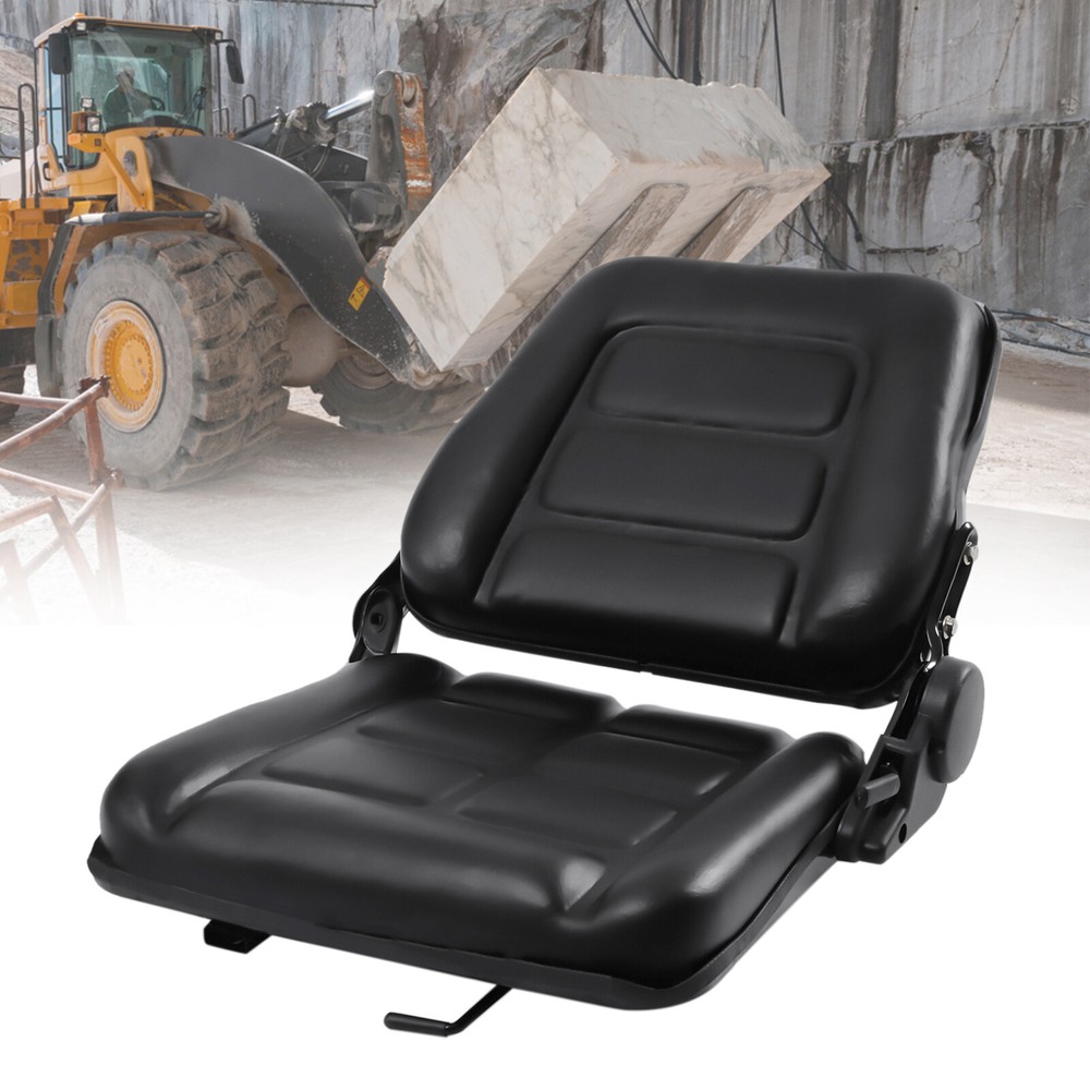 Universal Forklift Seat Foldable PVC Tractor Seat Mower Seat Adjustable Backrest