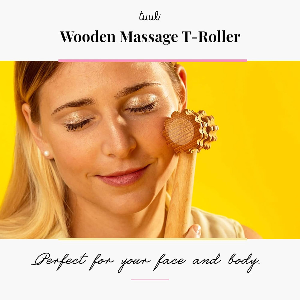 Tuuli Accessories - T-Shape Massage Roller, Body and Face Roller, Multi-Function