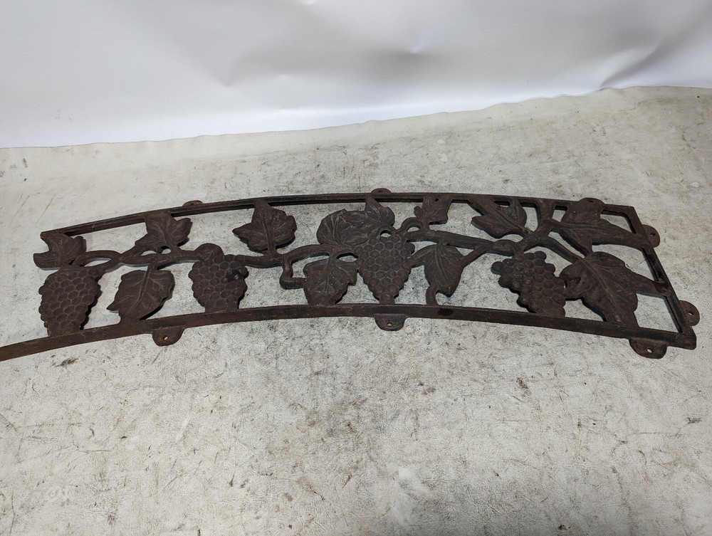 Antique Ornate Curved Cast Iron Design Element