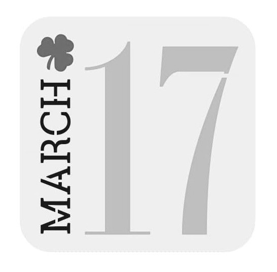 8"x8" Clear Plastic Stencil - St. Patrick's (MC406)