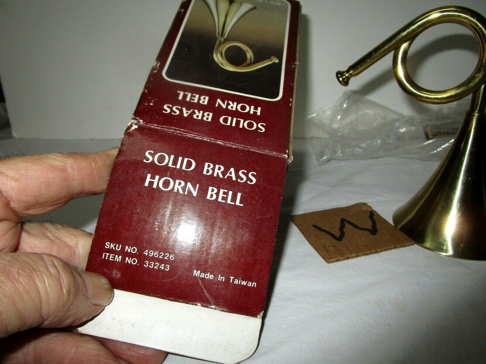 NIP solid brass decorative horn bell