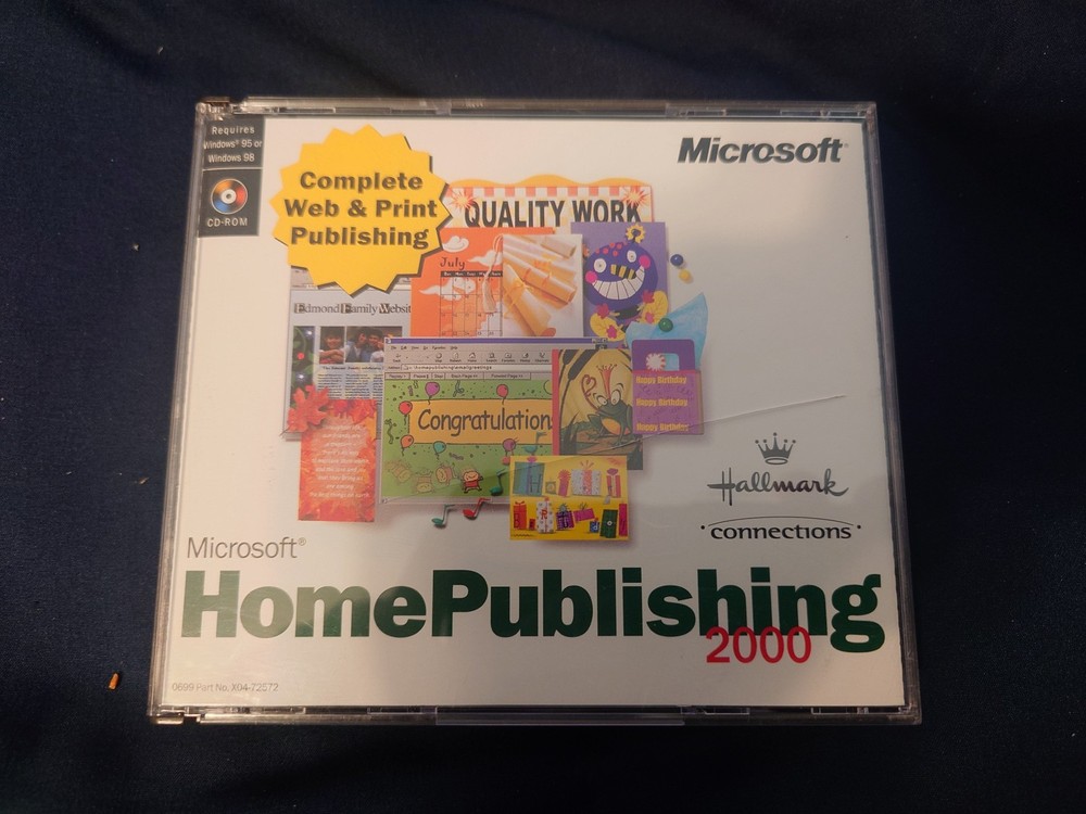 Microsoft Home Publishing 2000 - 3 Disc Set - Genuine CD-ROM
