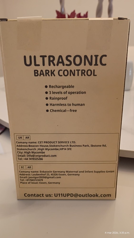 ultrasonic dog bark control