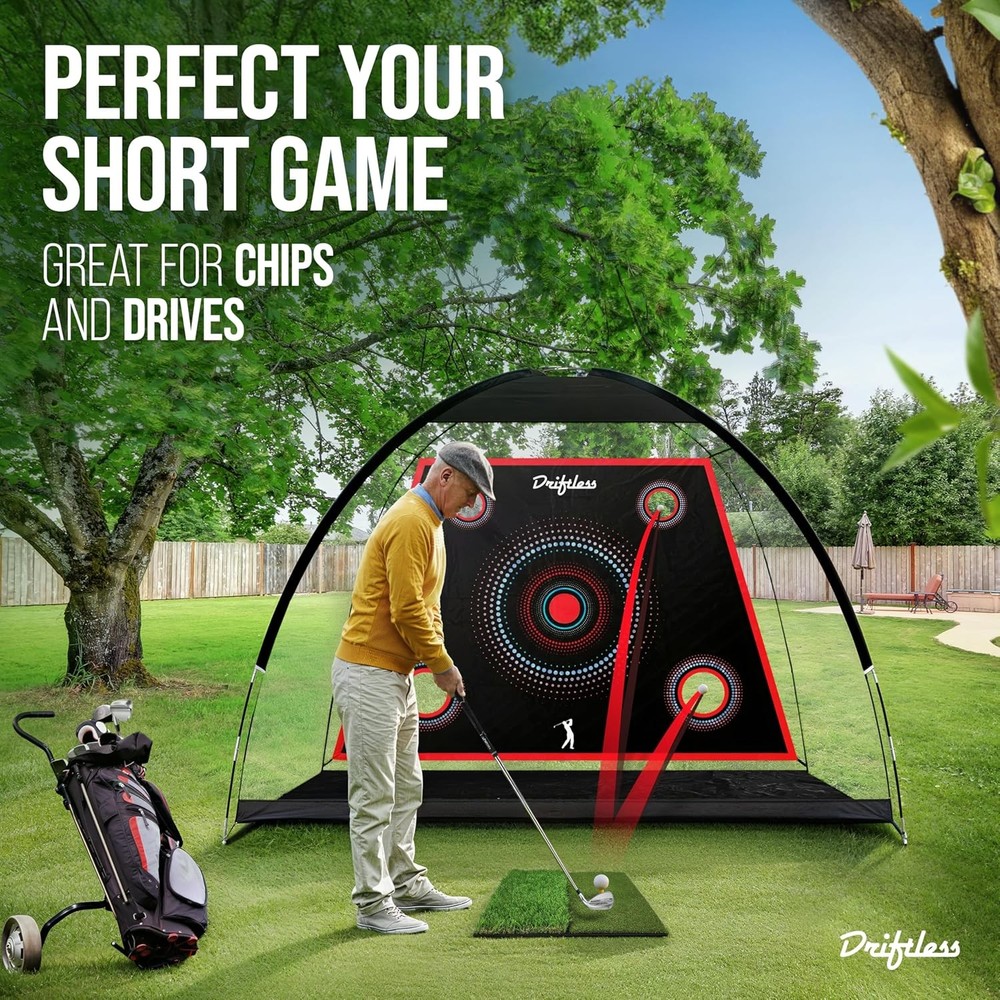 Golf Net – 10x7 ft Practice Net for Backyard Driving, Indoor Hitting Net with Ma