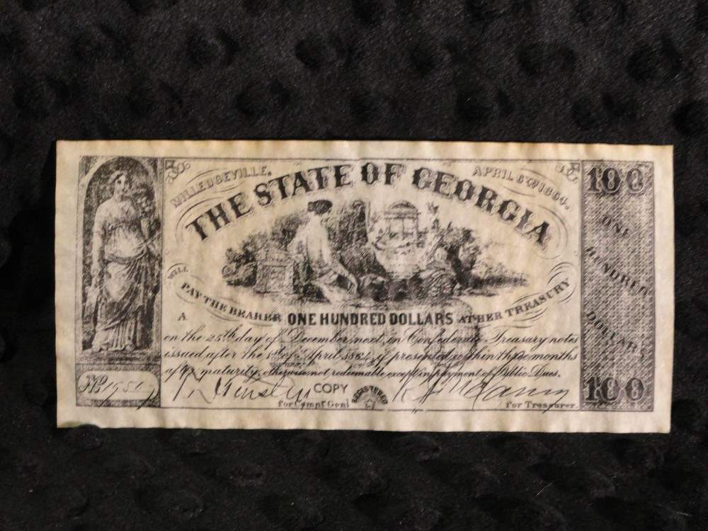 American Confederate Currency Notes "Set A"