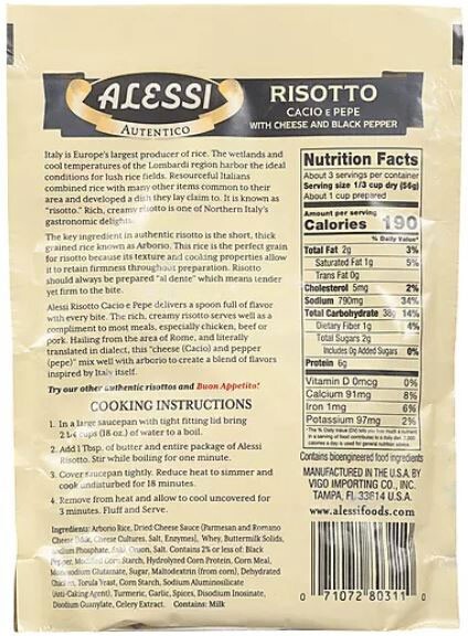Alessi Risotto Cacio e Pepe (Pack of 3)