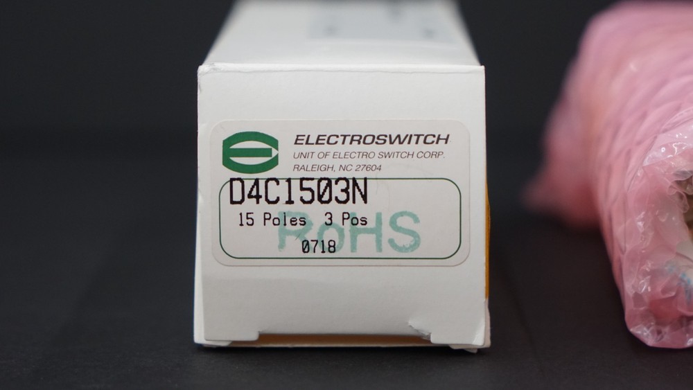 ELECTROSWITCH D4C1503N Open Frame Rotary Switch, 15P, 3-Pos