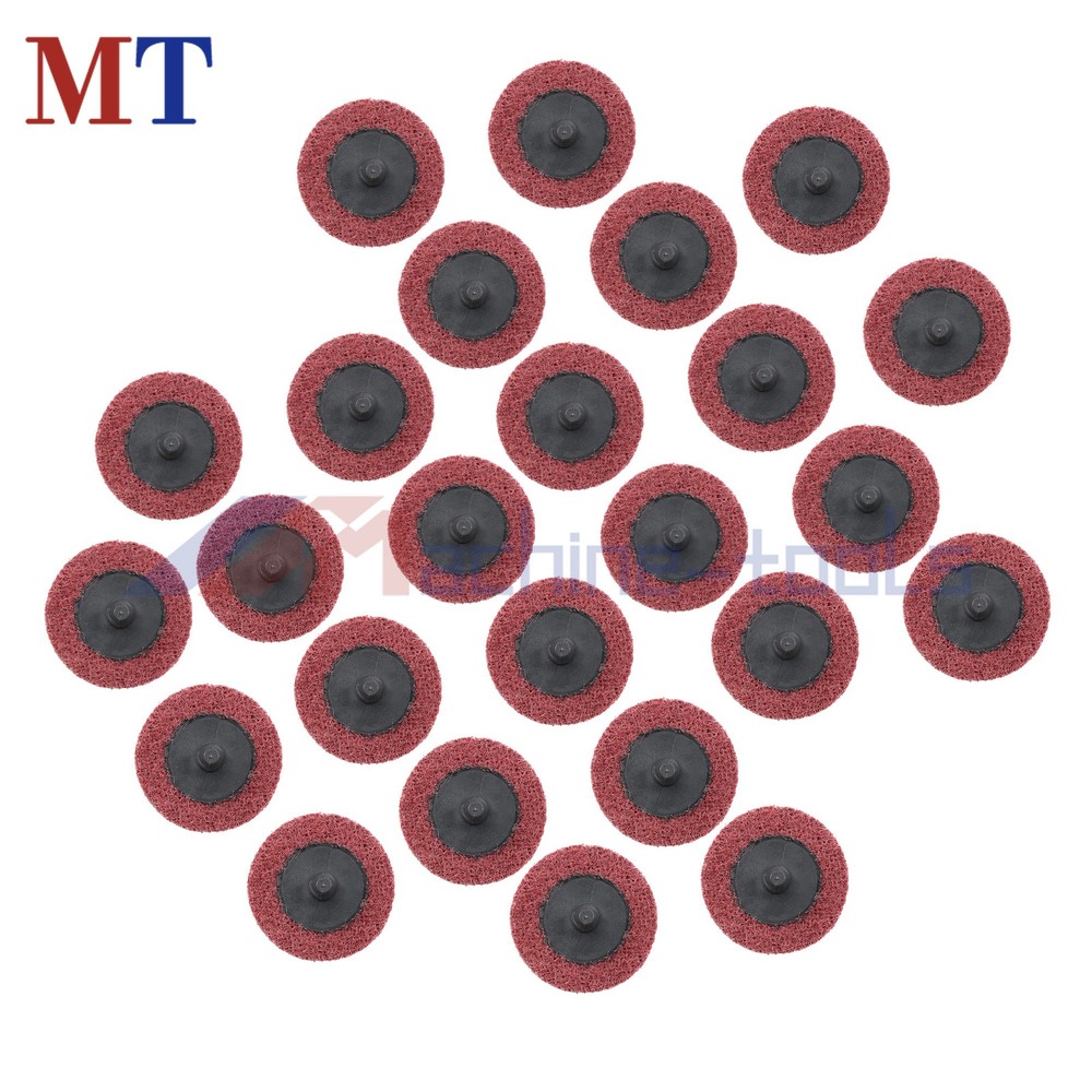 2 Inch Medium Nylon Surface Conditioning Quick Change Sanding Discs - 25 Pack