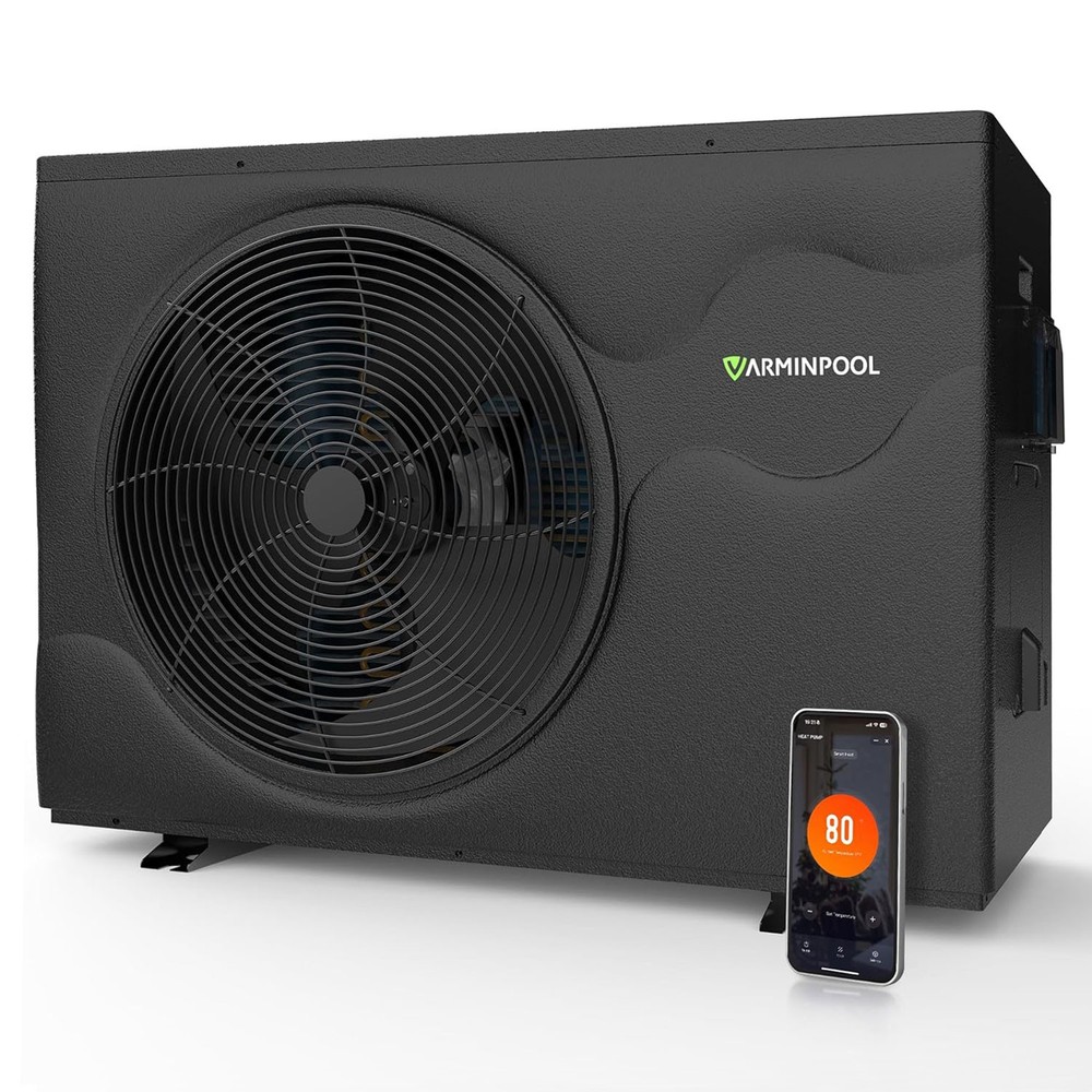 65000 BTU Pool Heater & Cooler Inverter Heat Pump In/Above Ground, 20K Gal