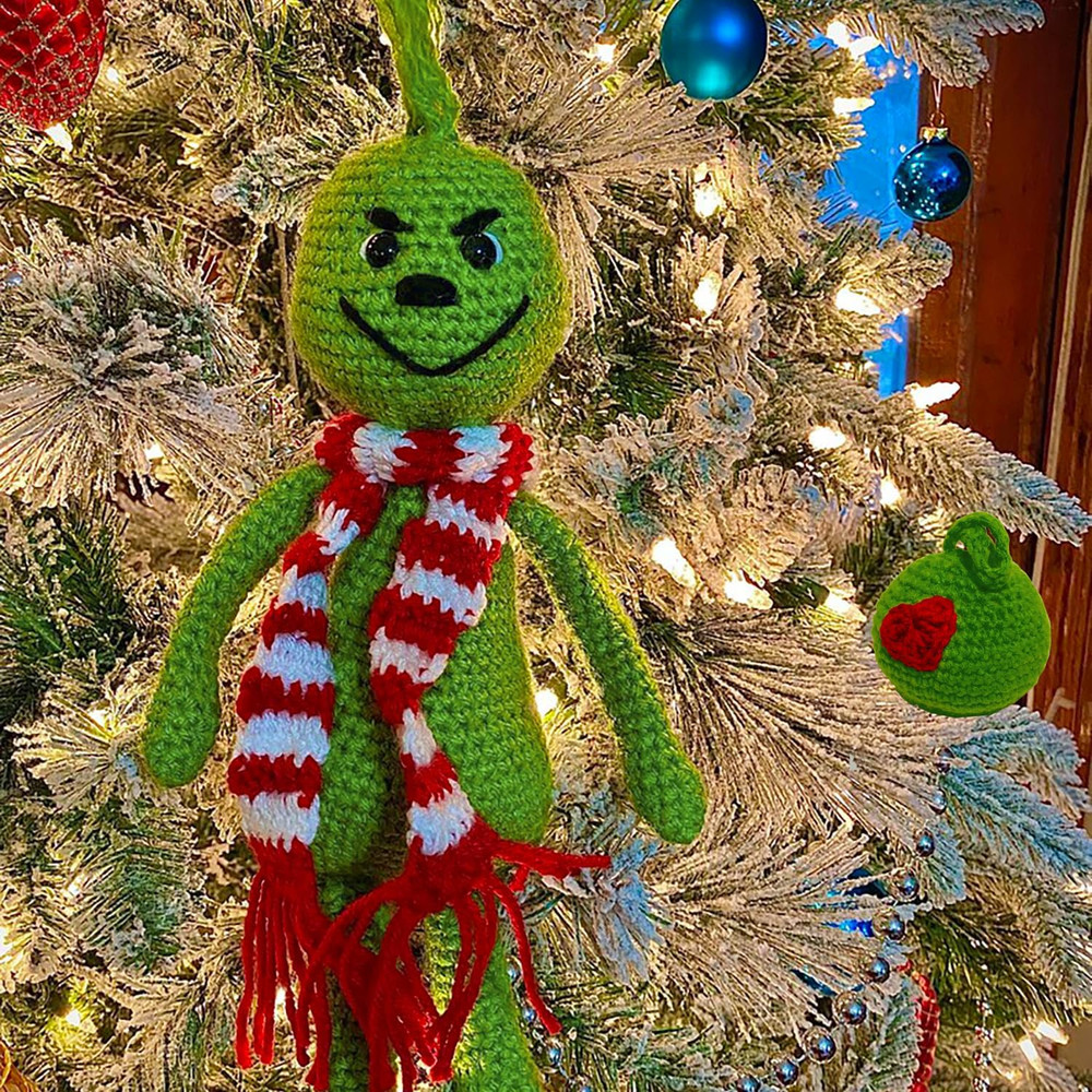 Beginner Christmas Crochet Kit with Video Tutorials and Soft Yarn Hooks