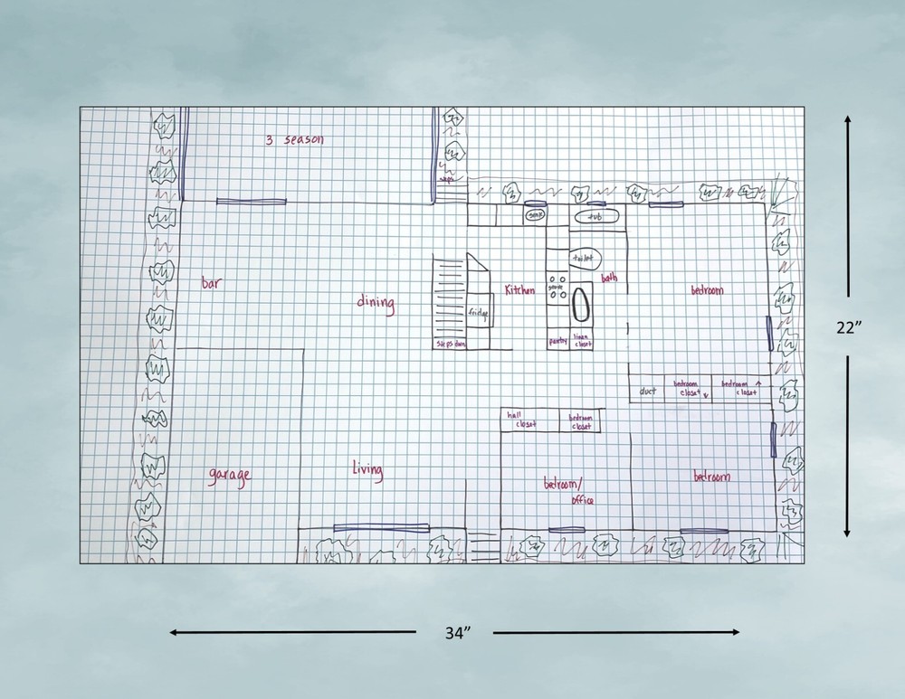 LARGE REUSABLE GRID GRAPH PAPER FOR KITCHEN LANDSCAPE DESIGNS & SCHOOL PROJECTS!