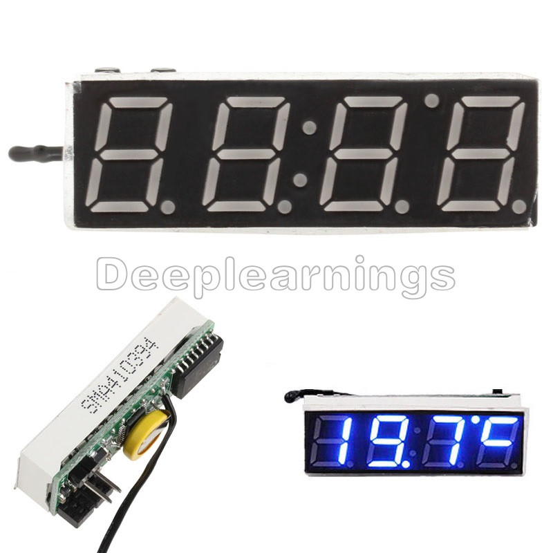 Blue 3 in 1 LED DS3231SN Digital Clock Temperature Voltage Module DIY Electronic