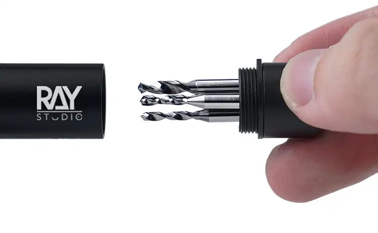 RAYSTUDIO Hatch Drill Handle with 0.1~3.2mm Drill Bits Hand Craft Drilling Tools