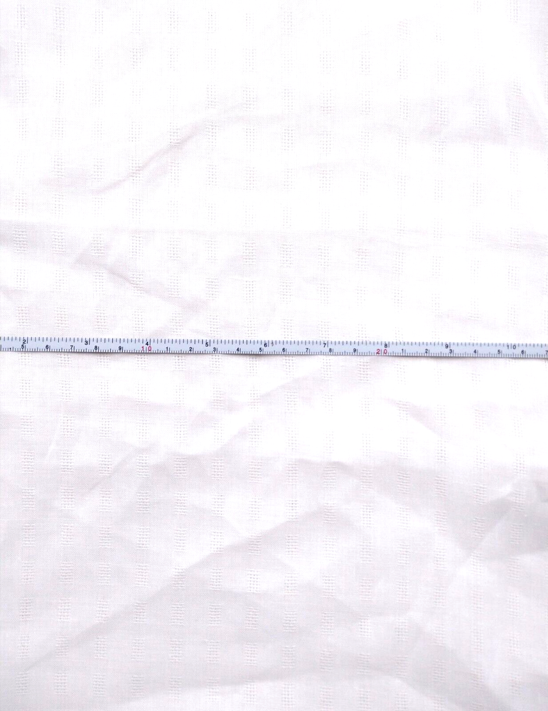 100% Ramie Linen Woven Fabric Off White Dobby Small Check