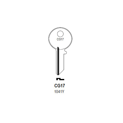 Ilco 1041Y-CG17 Key Blank - 5 pack