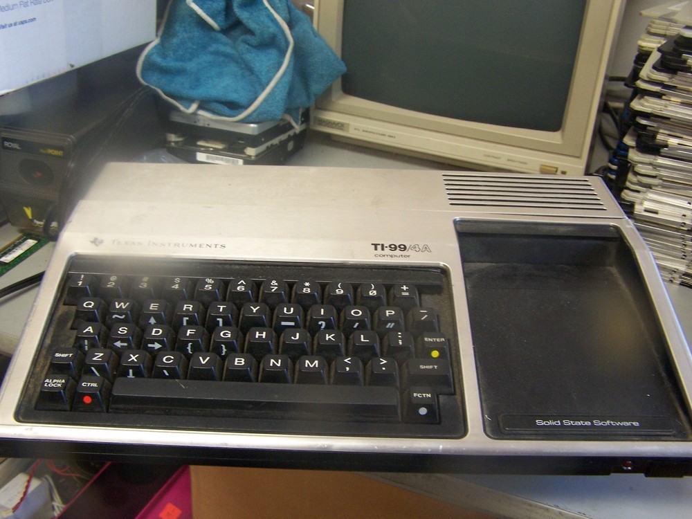 TI 99/4A Computer - Silver and black Color