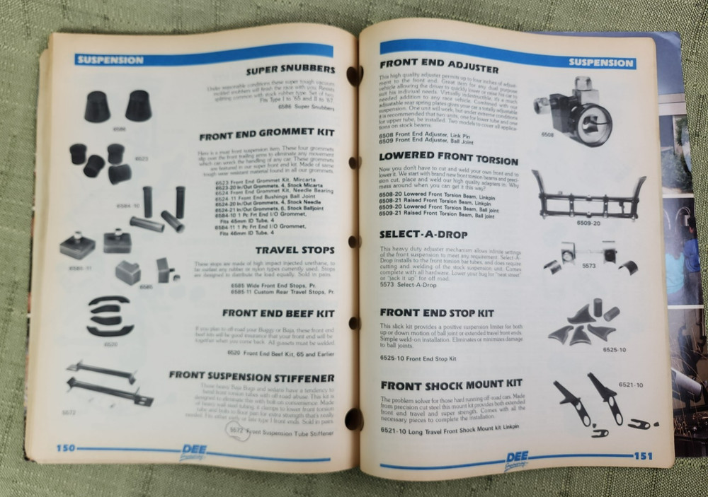 Bugpack Dee Engineering Master Catalog 9591, Parts for Engine, Intake, Exhaust