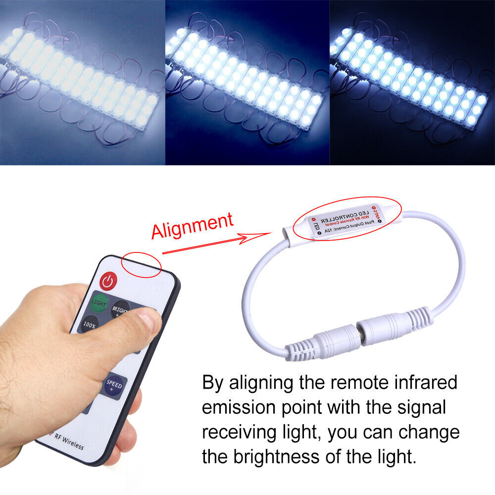 2PCS 11 Key Controller Inline Dimmer With RF Wireless Remote for LED Strip Light