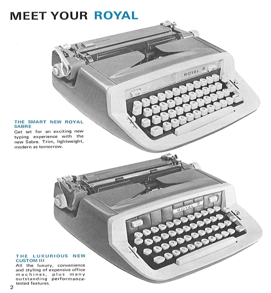 Royal Custom III Typewriter User Instruction Manual